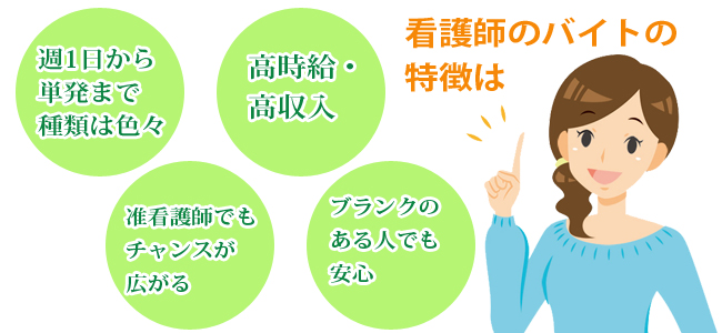 看護師の単発バイトのメリット